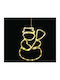 Aca Weihnachtlicher Kunststoff Lichtschlauch in Form von SNowman Weiß 35.7x24.4cm 3Stück Snowman
