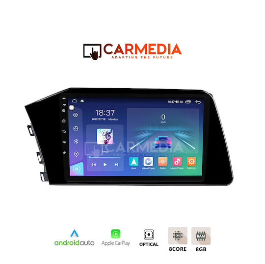 Carmedia Ηχοσύστημα Αυτοκινήτου για Hyundai Elantra 2020+ (Bluetooth/USB/WiFi/GPS/Apple-Carplay/Android-Auto) με Οθόνη Αφής 9"