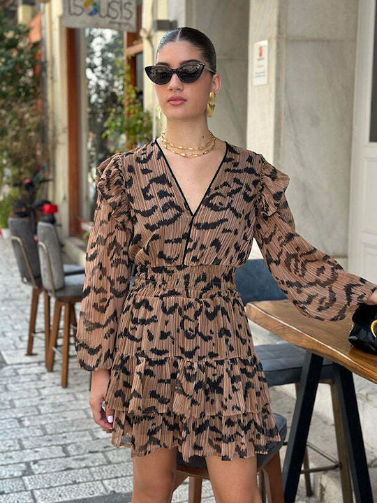 Mini Φόρεμα Animal Print