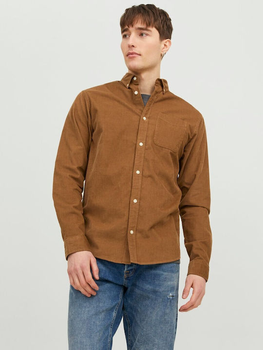 Jack & Jones Long-sleeved Corduroy Shirt Otter