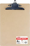 Tpster Clipboard with Clamp Conference for Paper A4 Beige 1pcs