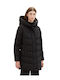 Women's Short Puffer Jacket for Winter Black