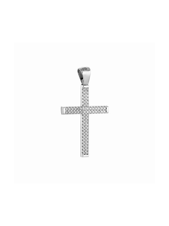 Papoulidis Jewellery Women's White Gold Cross 14K