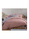 Nef-Nef Homeware Clover Σετ Σεντόνια Μονά Φανελένια 160x260εκ. Κόκκινο (3τμχ)