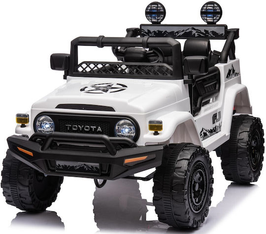 Toyota Fj Cruiser Две Места с Дистанционно Управление Лицензиран 12 Волта Бял За 1+ Години