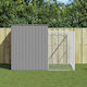 vidaXL Dog House Large Metallic Outdoor Gray 21...