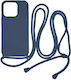 Vivid Back Cover Σιλικόνης με Λουράκι Navy Μπλε (iPhone 15 Pro)