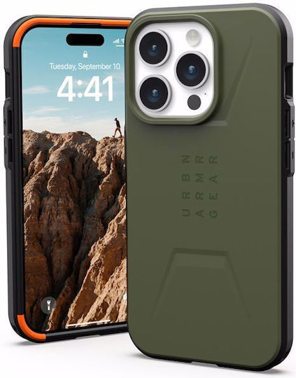 UAG Civilian Back Cover Σιλικόνης / Πλαστικό Χακί (iPhone 15 Pro)