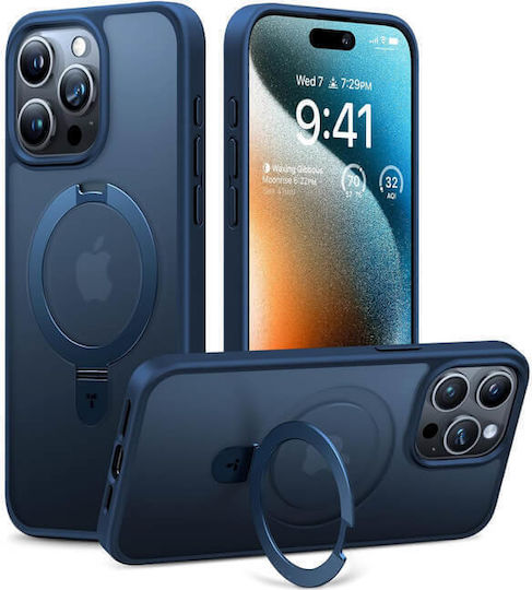 Torras Umschlag Rückseite Silikon Marineblau (iPhone 15 Pro Max)