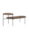 A-s Kemi Oval Wooden Coffee Table Walnut L118xW43.2xH48cm