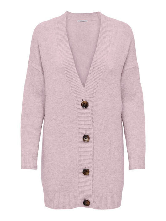 Life Women's Knitted Cardigan with Buttons Pink Lady