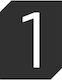Roline Sign with Number in Black Color Matt 5.5cm 465-1