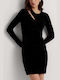Ralph Lauren Mini Βραδινό Φόρεμα Βελούδινο Μαύρο