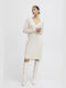 B.Younq Midi Dress Knitted White