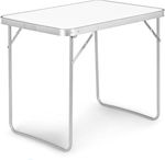 eBest Aluminum Foldable Table for Camping in Case White