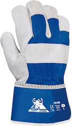 Juba Leather-Cotton Safety Gloves Blue 404B