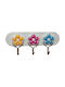 HOMie Wall Hanger Metal 3 Hooks Multicolour
