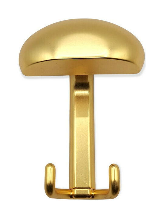 Mital Wall Hanger Metal 3 Hooks Gold 10x7.2x13.3cm