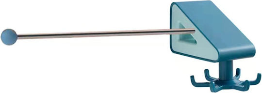 Wall Hanger Plastic 6 Hooks Blue 37.5x10x12cm