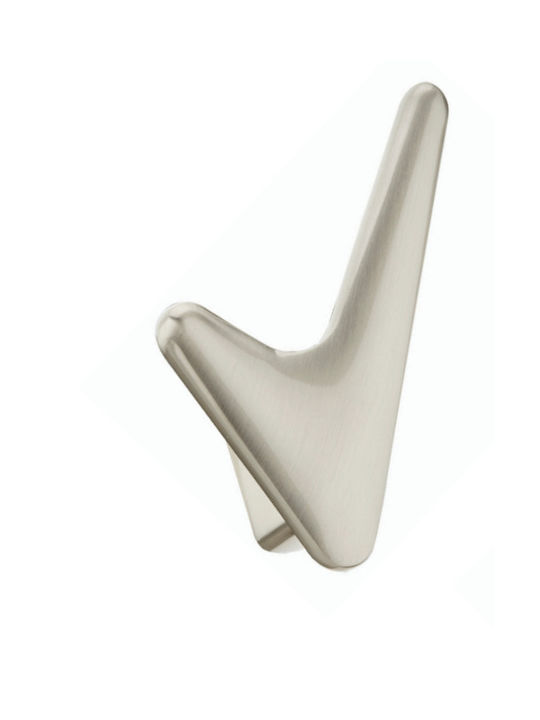 Viobrass Metal Wall Hanger Silver 9.8x11.8cm 1pc
