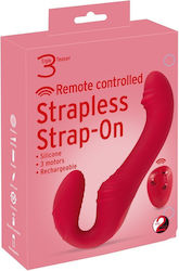 You2Toys Strapless Strap On με Dildo με Δόνηση σε Κόκκινο Χρώμα You2Toys Strapless Strap On με Dildo με Δόνηση σε Κόκκινο Χρώμα