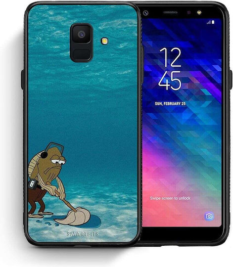 Smartfits Clean The Ocean Umschlag Rückseite Hellblau (Galaxy A6 2018)