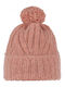 Pom Pom Beanie Unisex Beanie Knitted in Red color