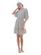 Tweet With Love Mini Dress with Ruffle Beige