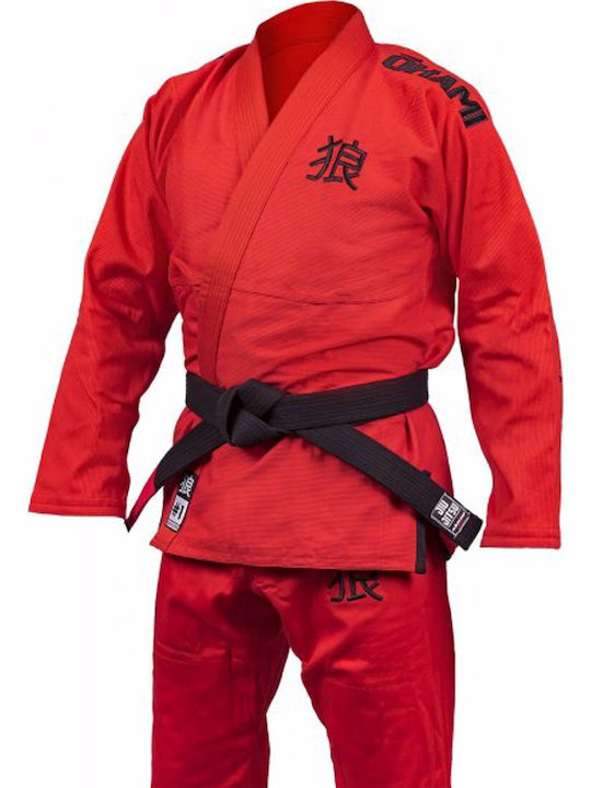 Okami Gi Uniform Brasilianisches Jiu Jitsu Rot
