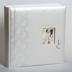 Rice Paper Wedding Photo Album with 100 Pages White 32x32cm