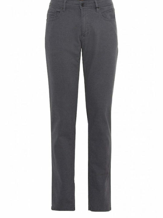 Hattric Men's Trousers Elastic in Slim Fit Gray