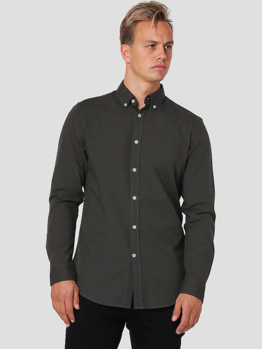 Marcus Long Sleeve Shirt in Regular Fit Green