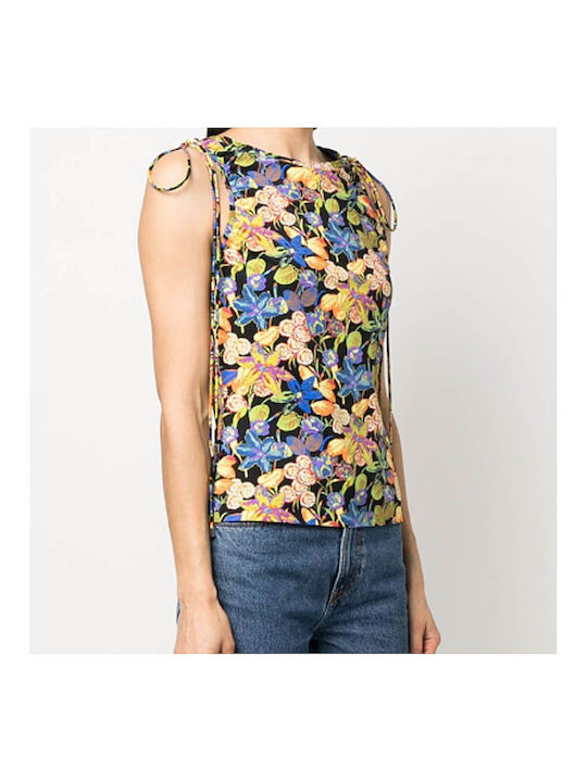 Patrizia Pepe pentru Femei de Vară Crop Top fără Mâneci Multicolor