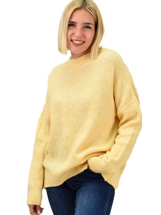 Potre Women's Long Sleeve Sweater Yellow