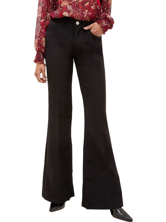 Damen Stoff Hose Schwarz