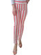 Rinascimento Women's Fabric Trousers Striped Red