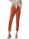 Damen Stoff Hose mit Gummizug Braun