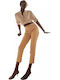 Damen Capri Chino Hose Braun