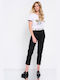 Bill Cost Women's Cotton Trousers with Elastic Black