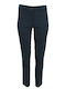 Women's Fabric Trousers in Slim Fit Navy Blue