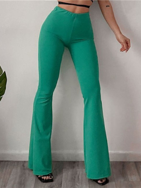 Chica Women's High-waisted Fabric Trousers with...