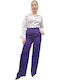 Women's Fabric Trousers Purple
