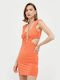 Summer Mini Evening Dress Orange