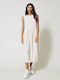 Twinset Summer Midi Dress White