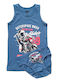 Berrak Kids' Set Brief with Undershirt Blue 2pcs
