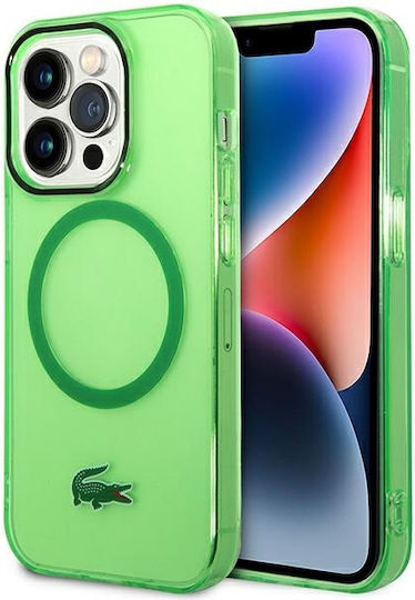 Lacoste Umschlag Rückseite Kunststoff Grün (iPhone 14 Pro Max)