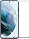 Galaxy S21 Fe Adeziv complet Full Face Tempered Glass Negru (Galaxy S21 FE 5G - Galaxy S21 FE 5G)