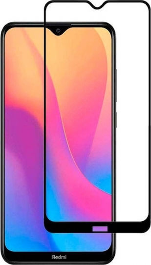 Vollflächig gehärtetes Glas Schwarz (Redmi 8)