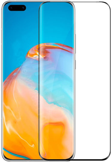 Full Glue Full Face Tempered Glass Μαύρο (Huawei P40 Pro)