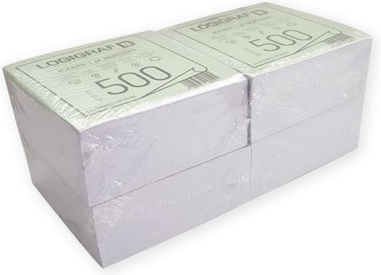 Logigraf Notizzettel im Würfel 500 Blätter Weiß 9x9Stück Set 4Stück